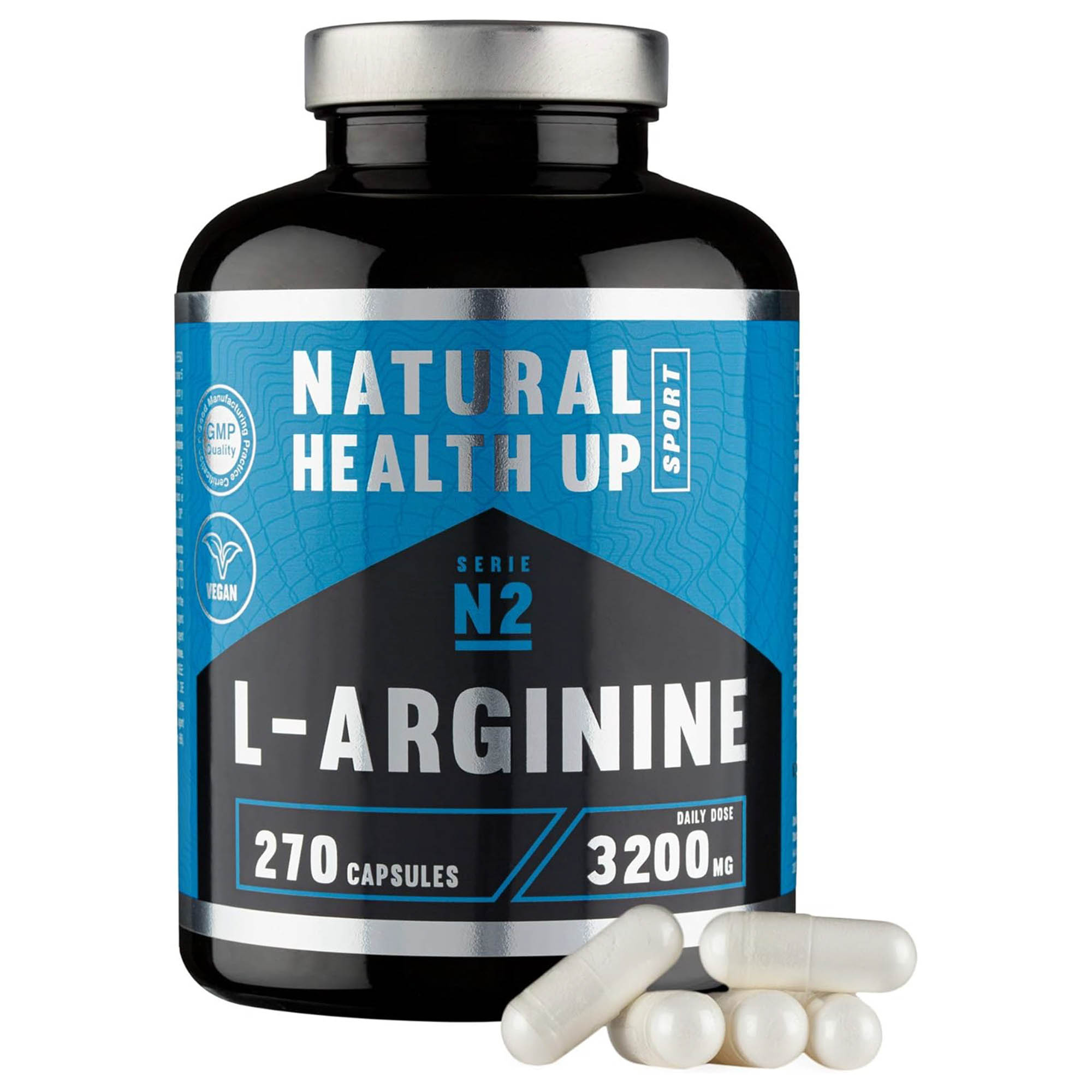 L-Arginina cápsulas con vitaminas B6-Natural Health Up-01
